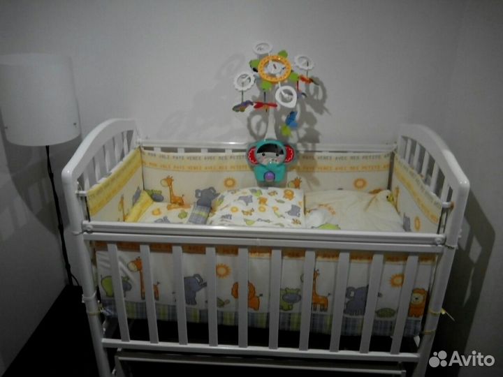 Бортики, бельё, балдахин, подушка, одеяло