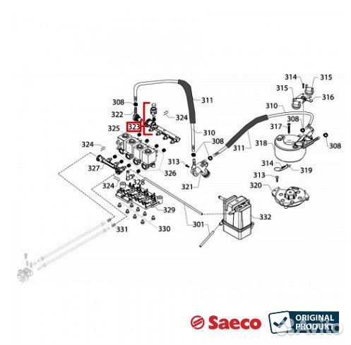 Коллектор штуцеров электроклапанов кофемашин