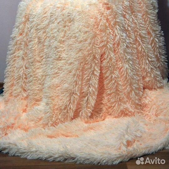 Плед пушистый травка