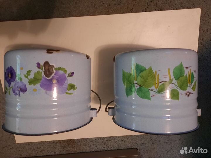 Эмалированное ведро бу 9 литров