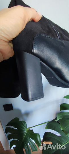 Ботфорты зимние 40 р натуральные кожа замша и мех