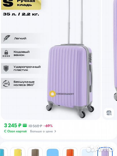 Чемодан размер S