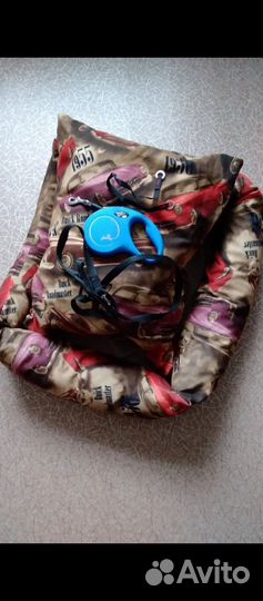 Лежанка с подушкой и поводок 5 метров