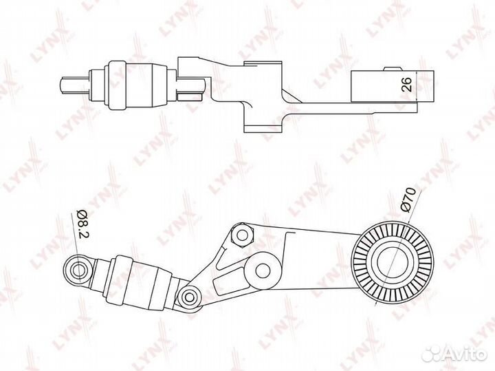 Натяжитель ремня приводного toyota avensis/RAV 4/c