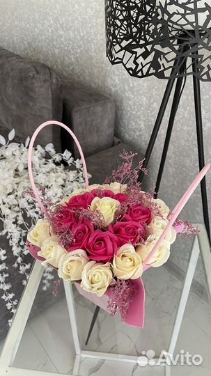 Букет из мыльных роз
