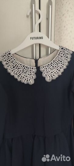 Платье школьное синее 128-134