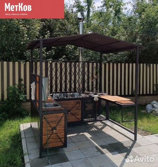 Мангал с крышей