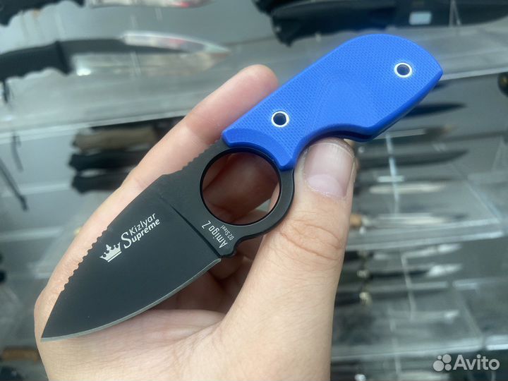 Шейный нож Amigo Z Black Titanium Kizlyar Supreme