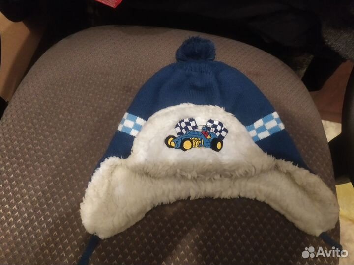 Зимняя шапка на мальчика. Размер 48-50