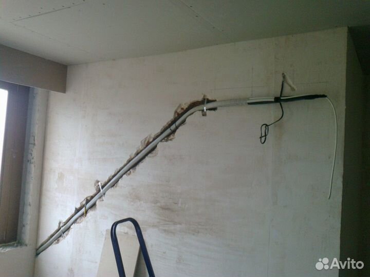 Монтаж кондиционеров закладка трассы