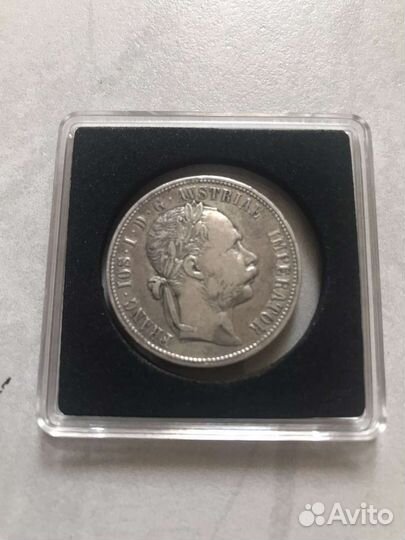 1 флорин 1880 года. Франц Иосиф. Австрия Серебро