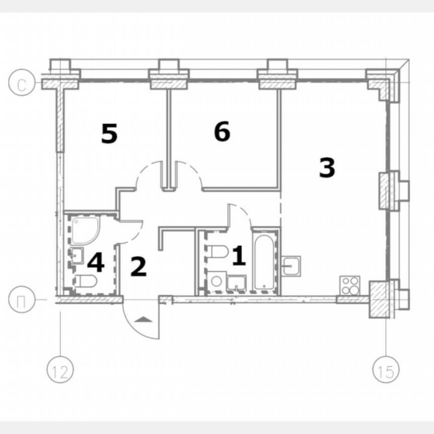2-к. квартира, 60 м², 6/27 эт.