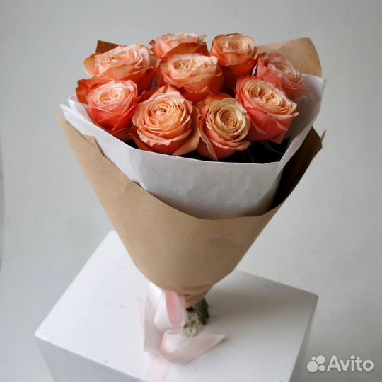 Розы 50 см пионовидные Эквадор Кахала 75 шт