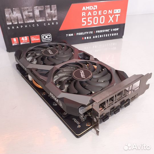 Видеокарта MSI radeon RX 5500 XT mech 8Гб