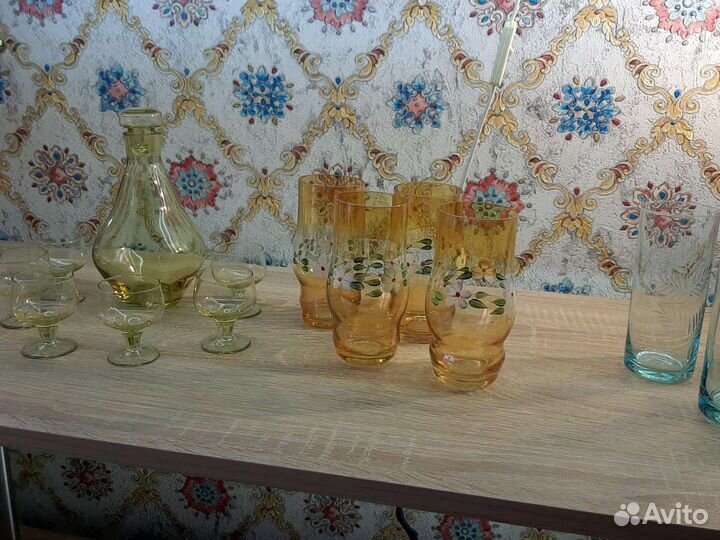 Посуда цветное стекло времен СССР