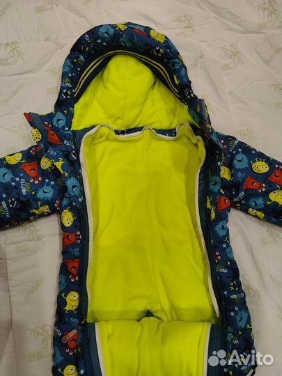 Зимний комбинезон-конверт 62-68 см