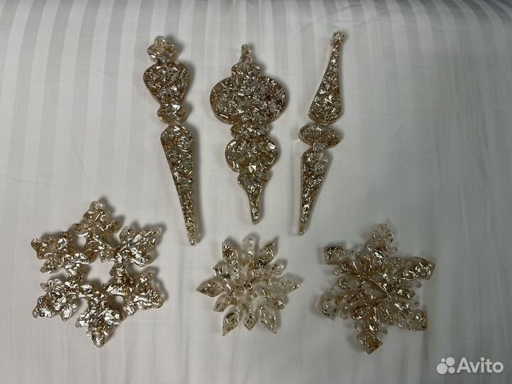 Елочные игрушки из эпоксидной смолы
