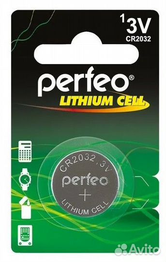 Элемент питания Perfeo CR-2032, шт