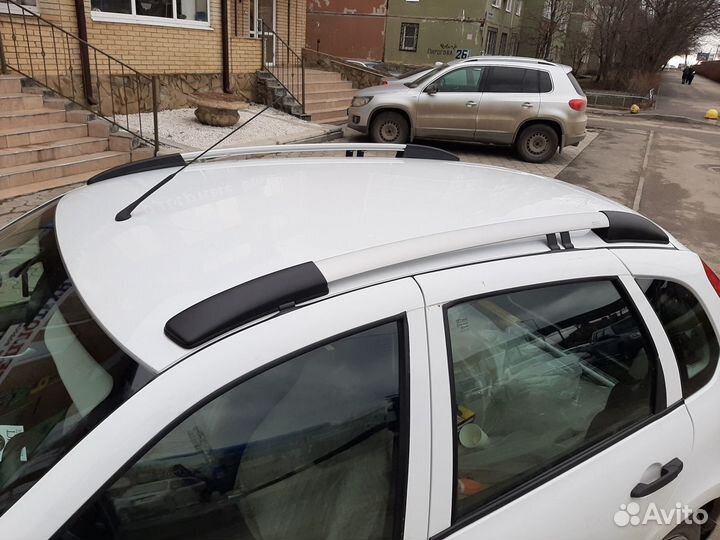 Рейлинги на крышу Лада Калина хэтч, Серебристые