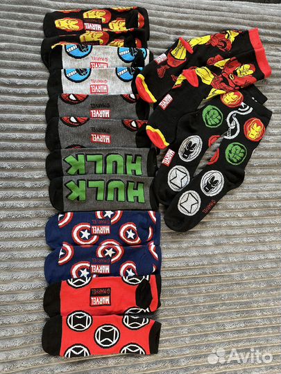 Носки Marvel 8 пар (цена за все)