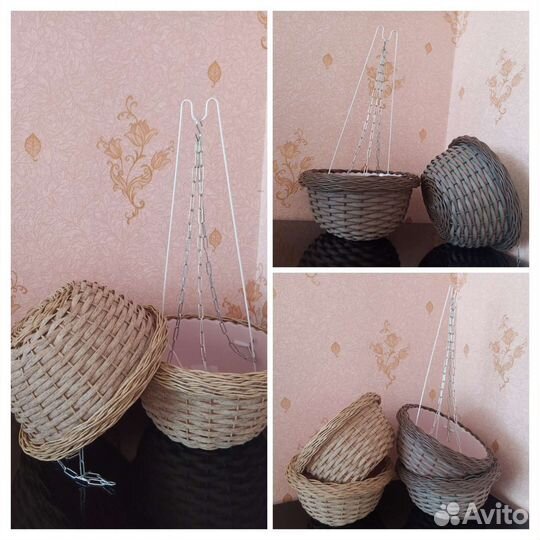 Кашпо из ротанга в наличии и под заказ