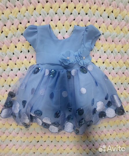 Платье для девочки принцессы 86-92
