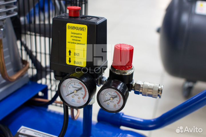 Компрессор поршневой 100л, 390л/мин