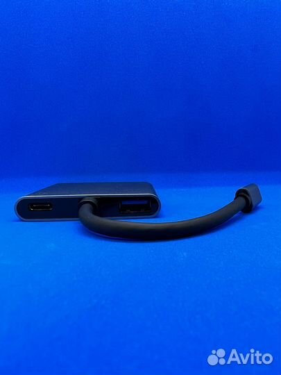 Адаптер док-станция type c 4 в 1 hdmi x2, usb, pd