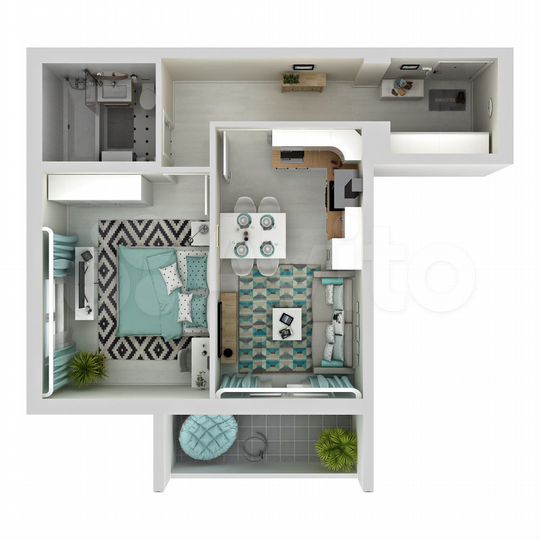 1-к. квартира, 41,2 м², 6/16 эт.