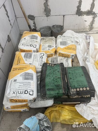Продам клей для газобетона,цемент,битумный праймер