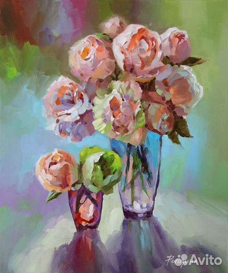 Букет цветов. Пионы. Картина
