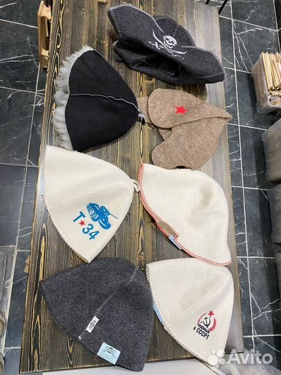 Банные шапки в ассортименте