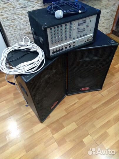 Акустические колонки + микшер