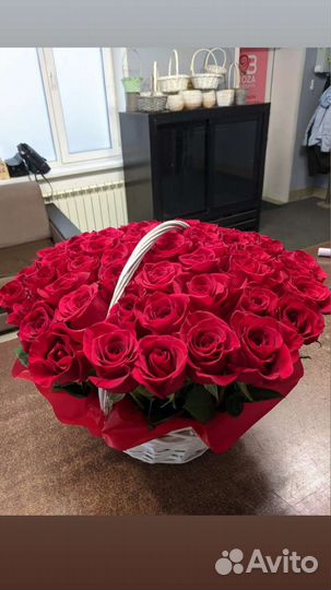 Корзины с розами