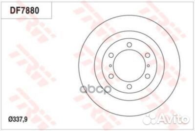 Диск тормозной перед DF7880S TRW