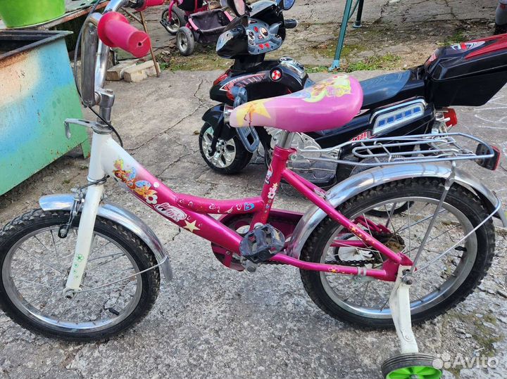 Детский велосипед бу 16 для девочки