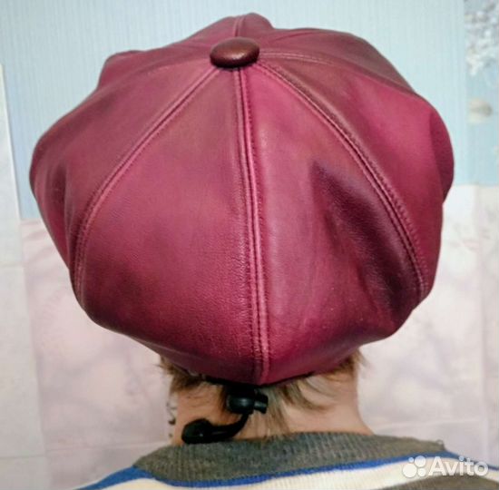 Шапка кепка из кожи