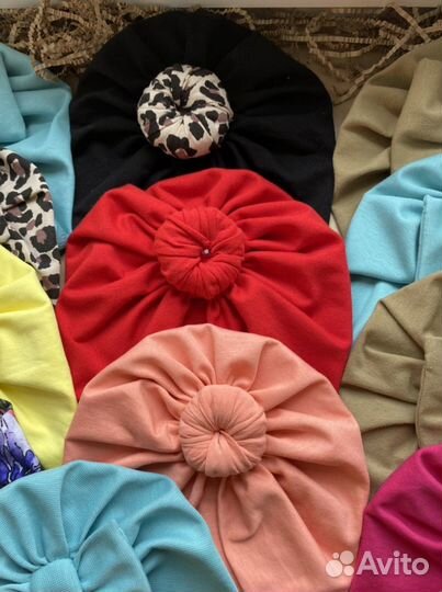 Шапка для девочки тюрбан