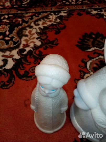 Дед мороз и снегурочка,пластик,ссср