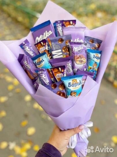 Сладкие букеты из конфет