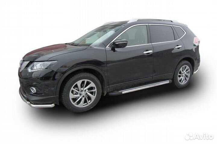 Пороги алюминиевые Nissan X-trail (2015)