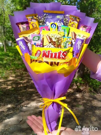 Съедобные букеты из конфет