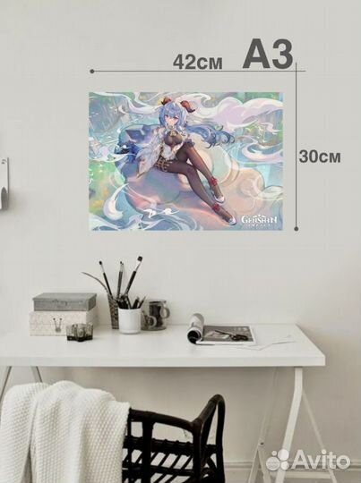 Постеры интерьерные Плакат Геншин Импакт набор