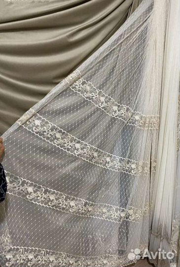 Итальянския шторы бархат,тюль вышивка 