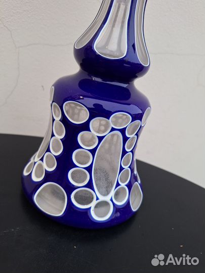 Трехслойное стекло графин з-д Бахметьева XIX век