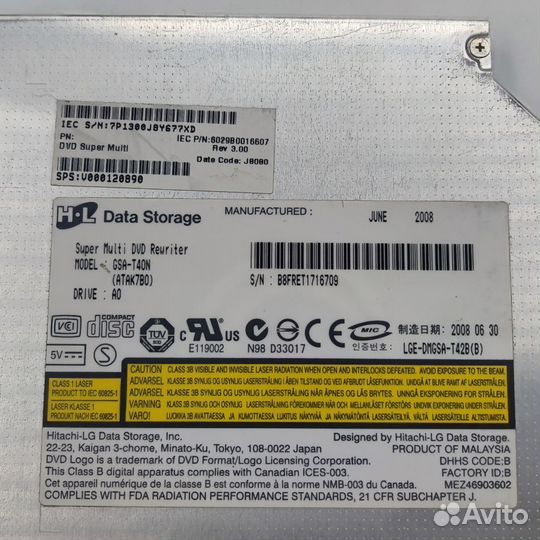 Привод DVD-RW GSA-T40N, Hitachi-LG