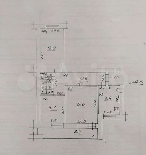 3-к. квартира, 71 м², 9/9 эт.