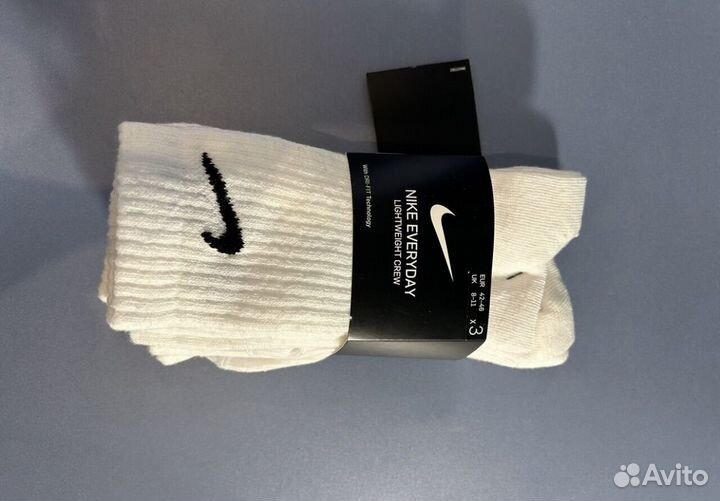 Носки nike высокие белые