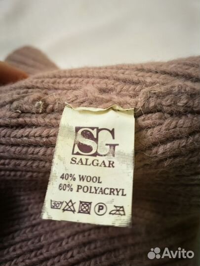 Шапка зимняя женская шерстяная вязаная уши кошки