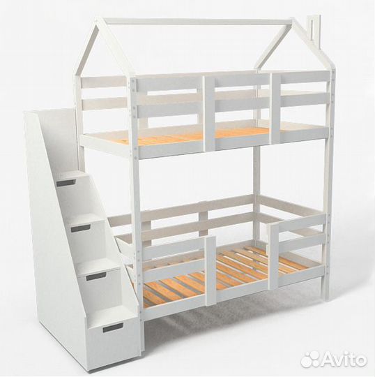 Двухъярусная кровать-домик